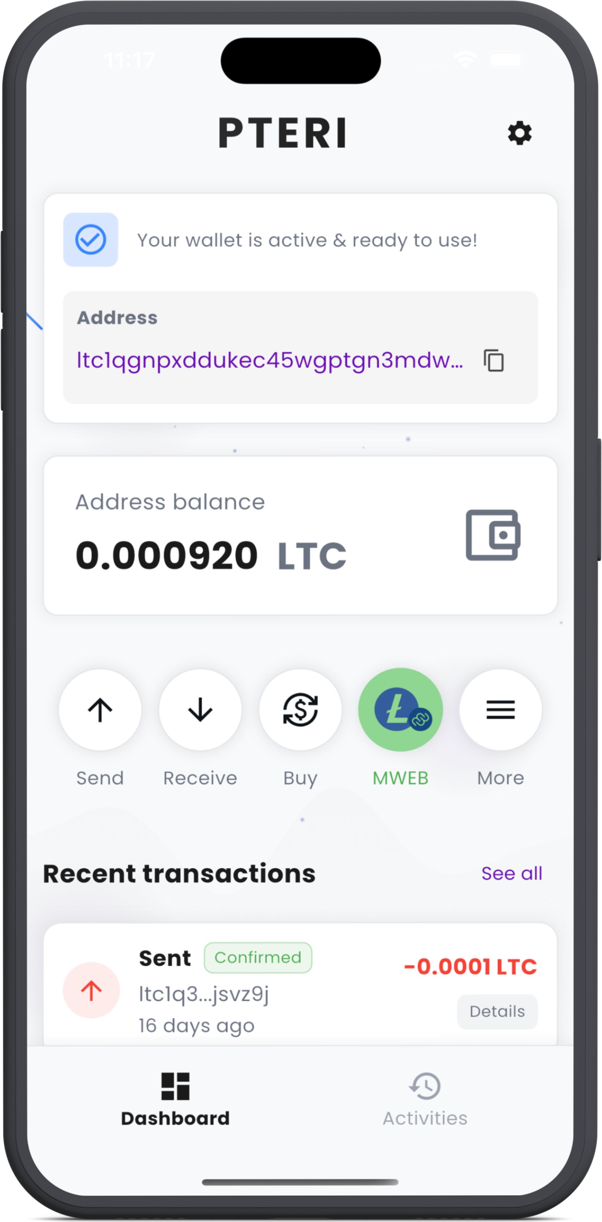 PTERI Wallet Screen 5